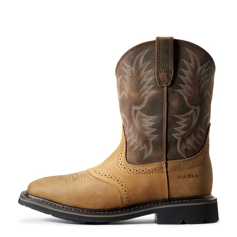 Ariat Work: Sierra Wide Square Toe Zapatos de Seguridad Hombre - Marrones (TJHAN9340)